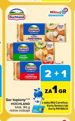 Ser topiony blok Hochland promocja w Carrefour Market