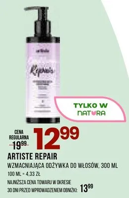 Wzmacniająca odżywka do włosów promocja w Drogerie Natura