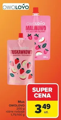 Mus jabłkowo-malinowy promocja w Carrefour Market