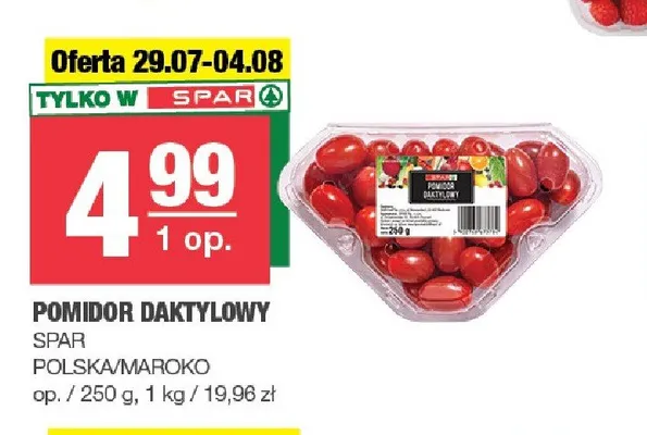 Pomidor daktylowy SPAR promocja w SPAR