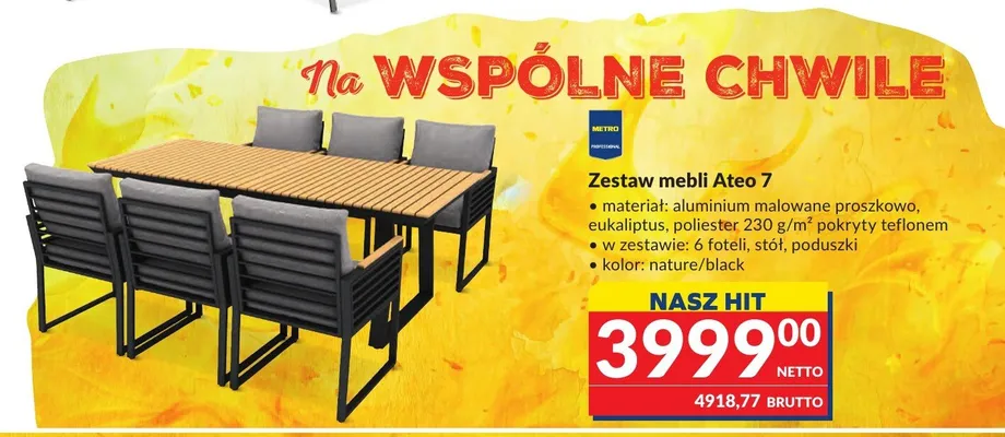 Zestaw mebli METRO PROFESSIONAL Ateo 7 promocja w Makro