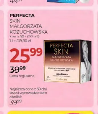Krem do twarzy 50+ Perfecta Skin Małgorzata Kożuchowska promocja w Drogerie Jawa