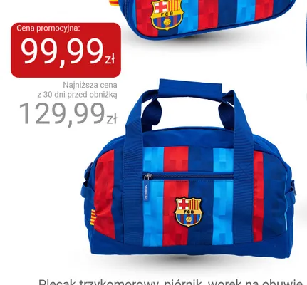 Torba sportowa FC Barcelona promocja w Smyk