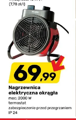 Nagrzewnica elektryczna okrągła promocja w Bricomarche