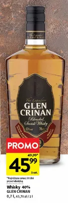 Whisky Glen Crinan 40% promocja w Intermarche
