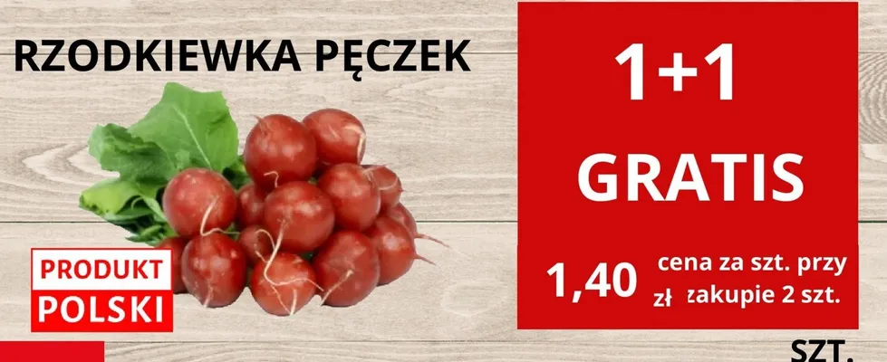 Rzodkiewka pęczek promocja w Supeco