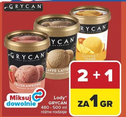 Lody różne rodzaje promocja w Carrefour Market