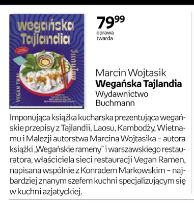 Książka Wegańska Tajlandia Marcin Wojtasik promocja w Empik