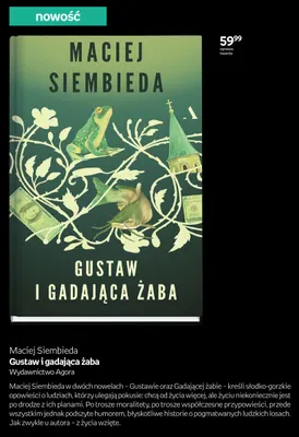 Książka Gustaw i gadająca żaba Maciej Siembieda promocja w Empik