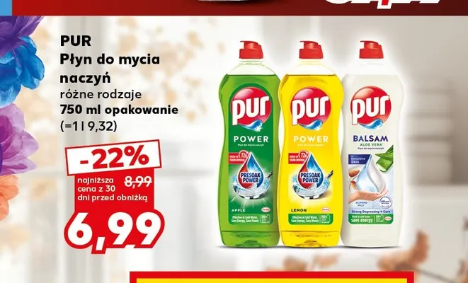 Płyn do mycia naczyń Pur promocja w Kaufland