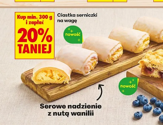 Ciastka serniczki na wagę promocja w Biedronka