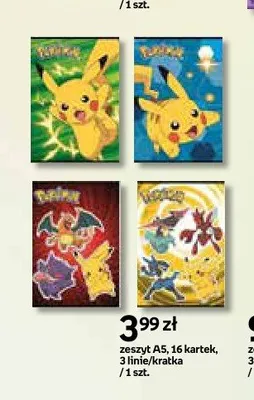 Zeszyt A5 Pokemon 16 kartek promocja w Empik