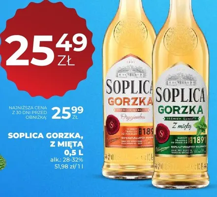 Wódka gorzka z miętą promocja w Duży Ben