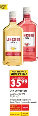 Gin Longston, różne rodzaje promocja w Biedronka