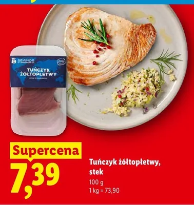 Tuńczyk żółtopłetwy stek promocja w Lidl