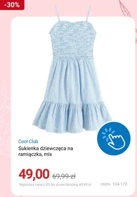 Sukienka dziewczęca na ramiączka Cool Club promocja w Smyk