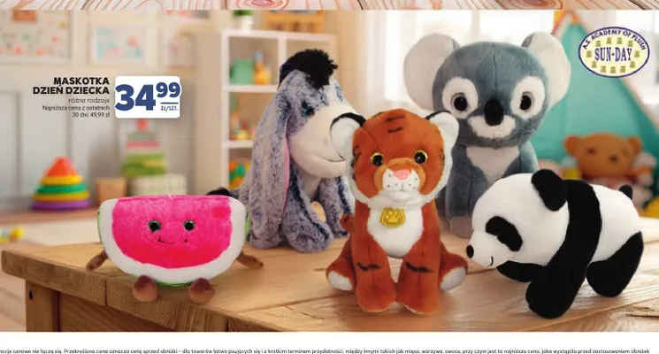Maskotka Dzień Dziecka Sun-Day promocja w Stokrotka