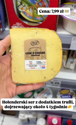 Ser holenderski Cow's Cheese Truffle z dodatkiem trufli promocja w Dino