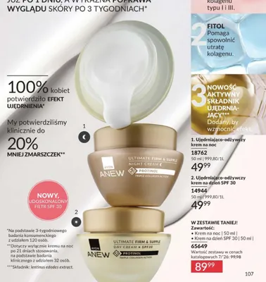 Zestaw krem na noc Avon Anew Ultimate + krem na dzień SPF 30 Avon Anew Ultimate promocja w AVON