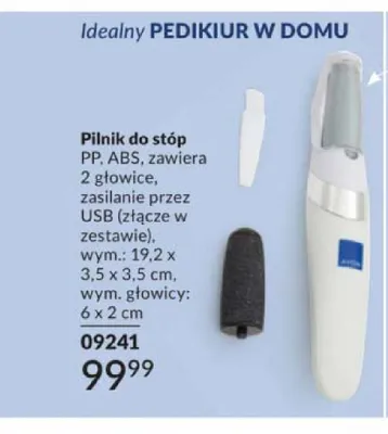 Pilnik do stóp zasilanie przez USB 2 głowice promocja w AVON