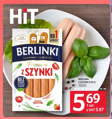 Parówki Berlinki z szynki promocja w Selgros