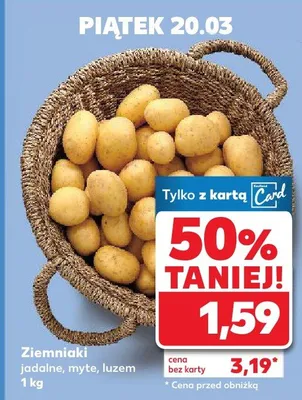 Ziemniaki jadalne myte, luzem promocja w Kaufland