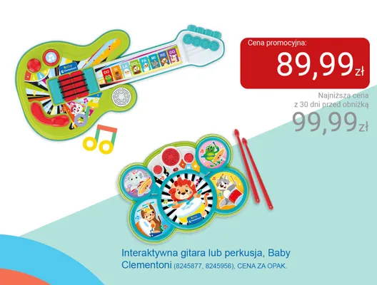 Interaktywna gitara Baby Clementoni promocja w Smyk