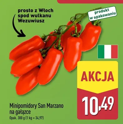Pomidory San Marzano na gałązce promocja w Aldi