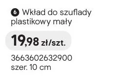 Wkład do szuflady plastikowy mały szer. 10cm promocja w Castorama