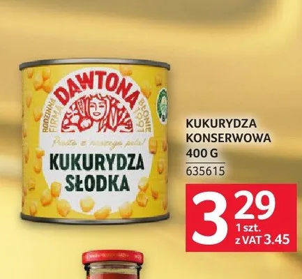 Kukurydza konserwowa Dawtona promocja w Selgros