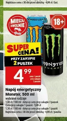 Napój energetyczny Monster Mango Loco promocja w Twój Market