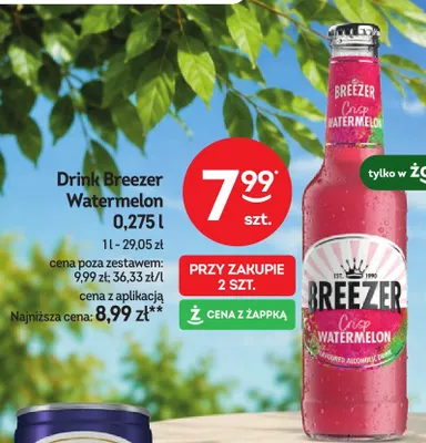 Drink Breezer Watermelon promocja w Żabka