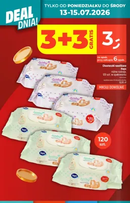 Chusteczki nawilżane Hops Baby Pure zielone promocja w Dealz