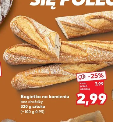 Bagietka na kamieniu bez drożdży promocja w Kaufland