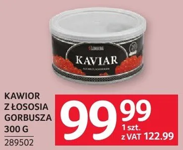 Kawior z łososia Gorbusza 300g 289502 promocja w Selgros