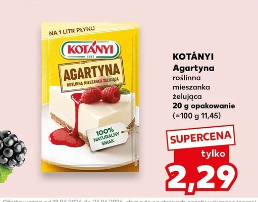 Agartyna roślinna mieszanka żelująca Kotányi promocja w Kaufland