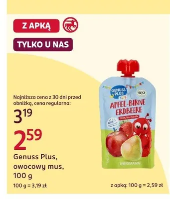 Mus owocowy promocja w Rossmann
