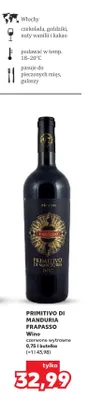 Wino czerwone wytrawne Piccini Primitivo di Manduria Frapasso promocja w Kaufland