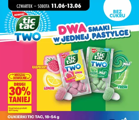 Cukierki Tic Tac TWO Fresh Mild promocja w Biedronka