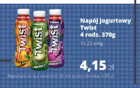 Napój jogurtowy Twist promocja w Torimpex Toruńska Sieć Sklepów Spożywczych