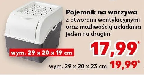 Pojemnik na warzywa z otworami wentylacyjnymi promocja w Kaufland