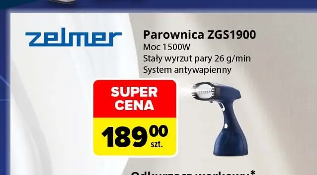 Parownica ZGS1900 Zelmer promocja w Carrefour