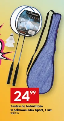 Zestaw do badmintona w pokrowcu Max Sport promocja w Twój Market