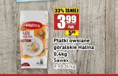 Płatki owsiane góralskie Halina promocja w API Market