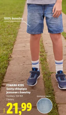 Szorty chłopięce jeansowe z bawełny promocja w Lidl