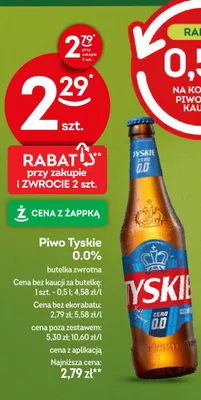 Piwo bezalkoholowe Tyskie promocja w Żabka