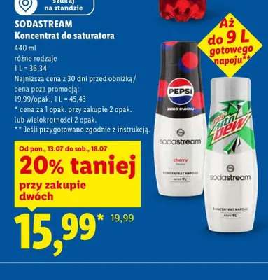Koncentrat do saturatora Sodastream Mountain Dew promocja w Lidl