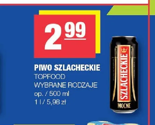 Piwo Szlacheckie promocja w SPAR