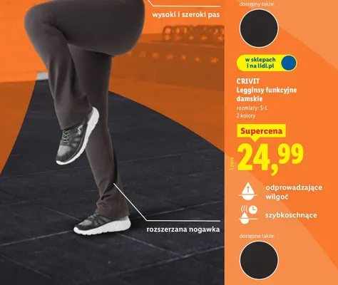 Legginsy funkcyjne damskie promocja w Lidl