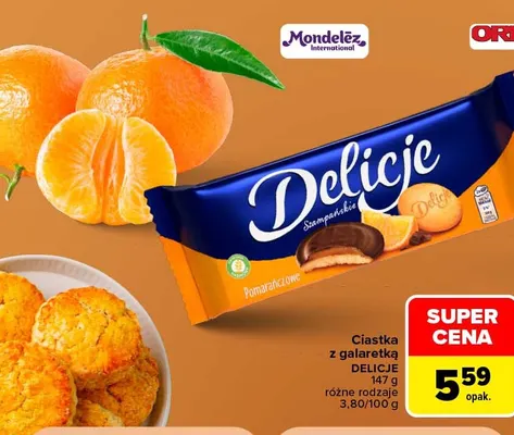 Ciastka z galaretką Delicje promocja w Carrefour
